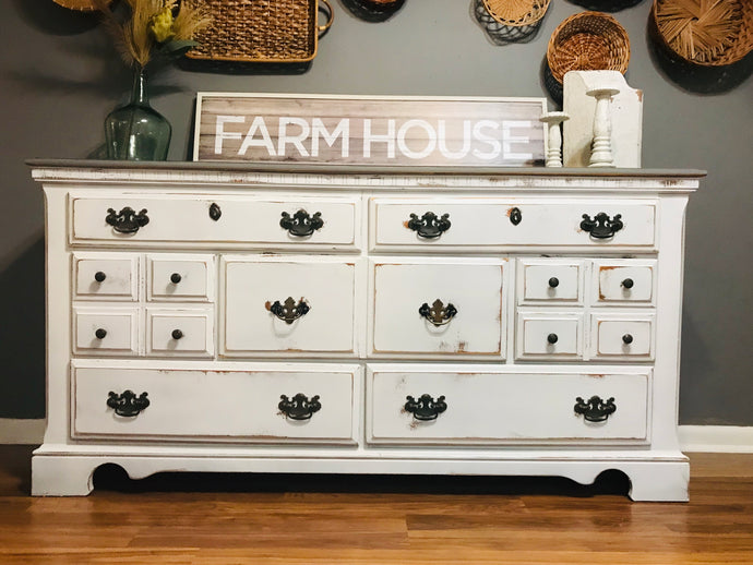 Farmhouse Vintage Buffet or TV Stand