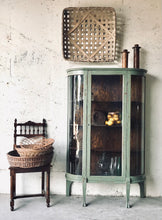 Load image into Gallery viewer, Gorgeous Chippy Antique Solid Wood Curio Cabinet