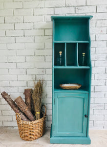 Beautiful Coastal Blue Cubby Cabinet