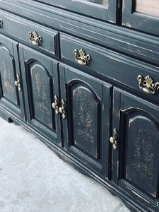 Moody Large Distressed China Cabinet