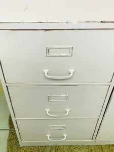 Vintage Industrial Metal File Cabinet & Safe