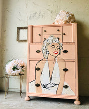 Load image into Gallery viewer, Pretty Hand Painted Chest of Drawers