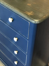 Load image into Gallery viewer, Coastal Navy Chest of Drawers