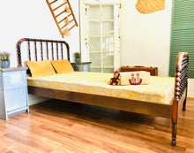 Load image into Gallery viewer, Adorable Vintage Spindle Twin Bed Frame