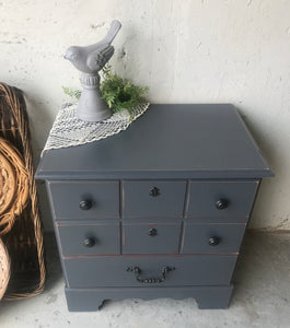 Cute Gray Single Nightstand