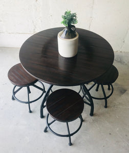 Amazing Industrial Farmhouse Pub Table & Stools