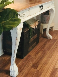 Unique Clawfoot Sofa or Entryway Table