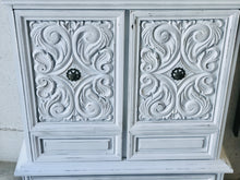 Load image into Gallery viewer, Pretty Vintage Farmhouse Armoire Chest of Drawers