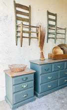 Load image into Gallery viewer, Pretty Coastal Dresser &amp; Nightstand Set (2pc)