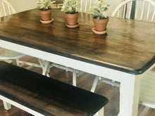 Load image into Gallery viewer, Fresh Farmhouse Table w/Bench &amp; Chairs