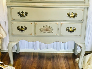 Queen Anne Style Tall Chest of Drawers