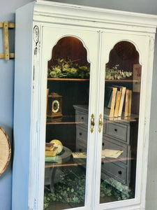 Classy Farmhouse Lighted Bookcase