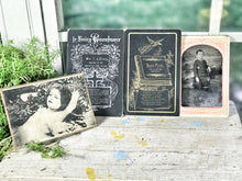 Load image into Gallery viewer, Vintage obituary cards &amp; vintage pictures (4pc)