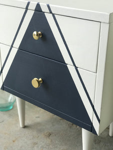 Chic Geometric MCM Nightstand Set