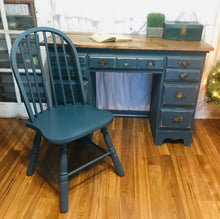 Load image into Gallery viewer, Adorable Vintage Wood Desk &amp; Chair