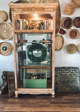 Load image into Gallery viewer, Beautiful Large Wood Curio Cabinet