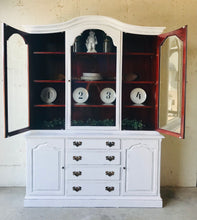 Load image into Gallery viewer, Classy Large Vintage Farmhouse China Cabinet