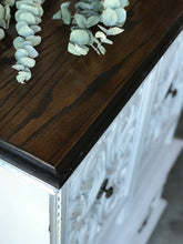 Load image into Gallery viewer, Pretty Vintage Farmhouse Armoire Chest of Drawers