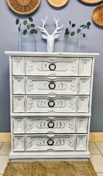 Pretty Vintage Ornate Chest of Drawers