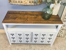 Load image into Gallery viewer, Perfect Farmhouse Faux Apothecary TV Stand