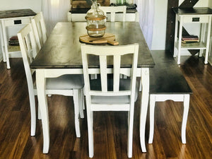 Perfect Farmhouse Table w/Chairs & Bench