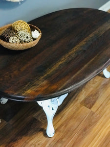 Cute Vintage Oval Coffee Table