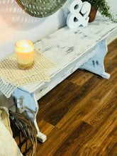 Load image into Gallery viewer, Adorable Vintage Small Wood Entryway Bench