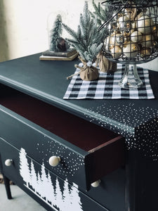 Beautiful B&W Metal Chest of Drawers or Coffee Bar