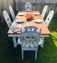 Load image into Gallery viewer, Extra Large Vintage Farmhouse Dining Table &amp; Chairs