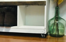 Load image into Gallery viewer, Farmhouse Mudroom Cubby on Casters