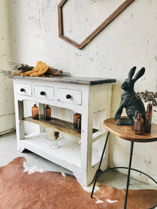 Beautiful Farmhouse Entryway Table or Coffee Bar