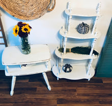 Load image into Gallery viewer, Gorgeous Vintage Wood Shelf and Table Set