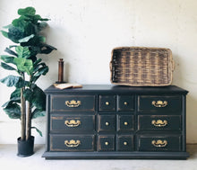 Load image into Gallery viewer, Moody Large Black Dresser or Buffet