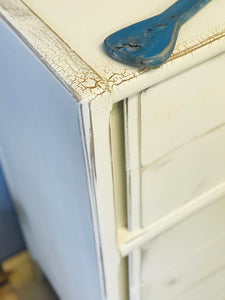 Coastal Chippy MCM Tall Chest of Drawers