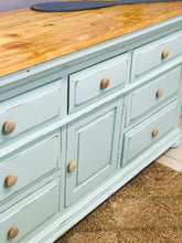 Load image into Gallery viewer, Bright &amp; Cheery Mint Buffet or TV Stand