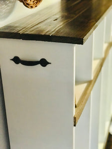 Farmhouse Mudroom Cubby on Casters