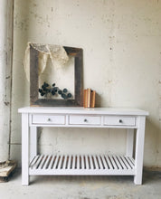 Load image into Gallery viewer, Pretty Modern Farmhouse Entryway Table