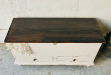 Load image into Gallery viewer, Farmhouse Wooden Blanket Chest