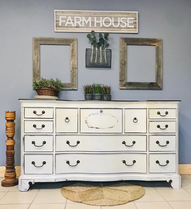 Stunning Large Farmhouse Long Dresser or Buffet