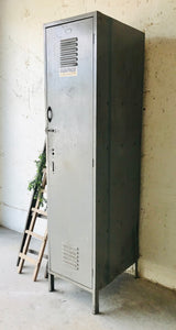 Large Vintage Industrial Locker Cabinet