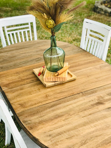 Large Farmhouse Dining Table w/6 Chairs