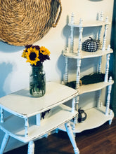 Load image into Gallery viewer, Gorgeous Vintage Wood Shelf and Table Set