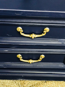 Coastal Navy Chest of Drawers & Nightstand Set