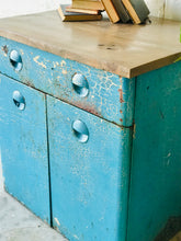 Load image into Gallery viewer, Rusty Vintage Rolling Metal Cabinet