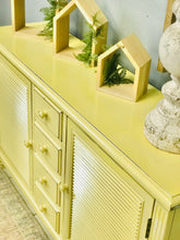 Load image into Gallery viewer, Adorable Modern Farmhouse Yellow Storage Cabinet