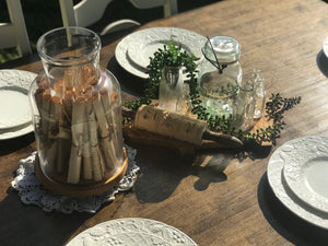 Farmhouse Table Vignette