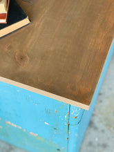 Load image into Gallery viewer, Rusty Vintage Rolling Metal Cabinet