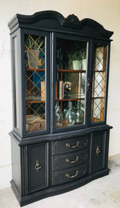 Classy Vintage Farmhouse China Cabinet