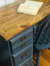 Load image into Gallery viewer, Adorable Vintage Wood Desk &amp; Chair