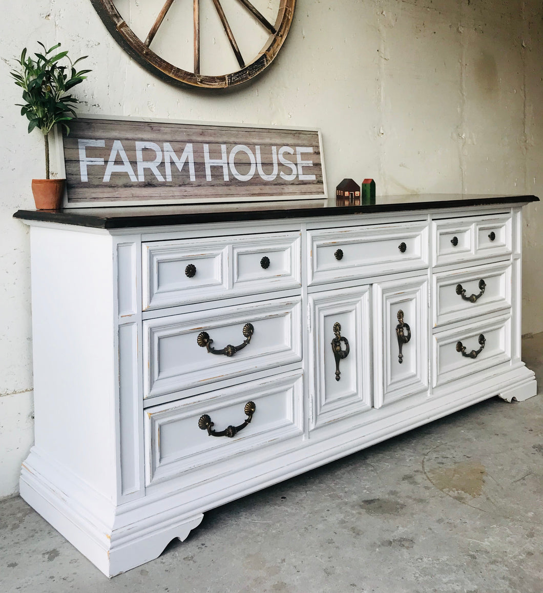 Stunning Large Vintage Farmhouse Buffet